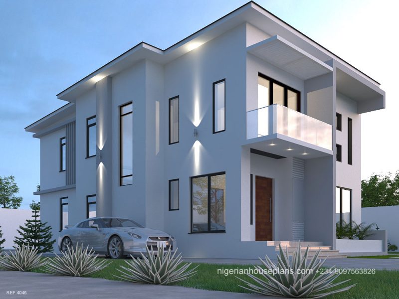 4 Bedroom Duplex (Ref. 4046) - NIGERIAN HOUSE PLANS