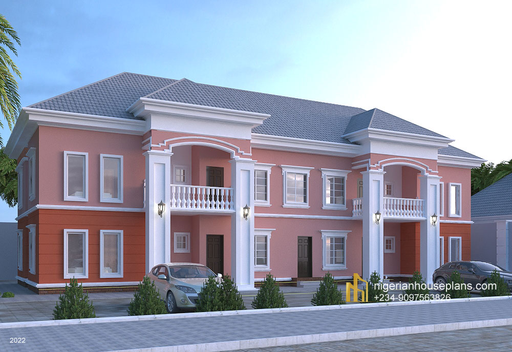 2 Bedroom Flats Ref 2022 Nigerian House Plans